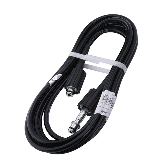 Black Pressure Washer Hose -5m, 2320 PSI- High Pressure Flexible Extension Hose with Quick Connect - Replacement Water Cleaning Pipe for Car Wash Garden Outdoor Use for Cold and Hot Water 60°C