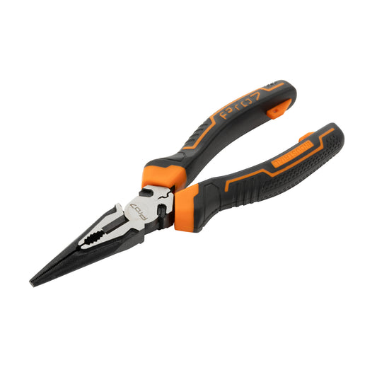 Long Nose Plier - CR-V Steel Precision Cutting and Gripping Needle Nose Pliers with Side Cutter, Serrated Grip Jaw, and with Comfortable Grip for Jewelry, Electrical, DIY & Home Repair