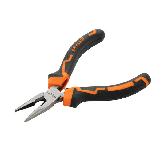 Mini Long Nose Plier -4.5inch- Precision Cutting and Gripping Needle Nose Pliers with Side Cutter and Serrated Grip Jaw - Spring Loaded Wire Cutter for Jewelry Making Handmade Craft Wire Wrapping