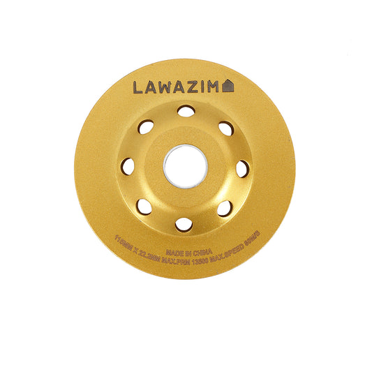 Diamond Cup Wheel - 4.5inch / 115x22.2mm - Corrugated Turbo Segmented Grinding Disc, Max 13200 RPM for Angle Grinders