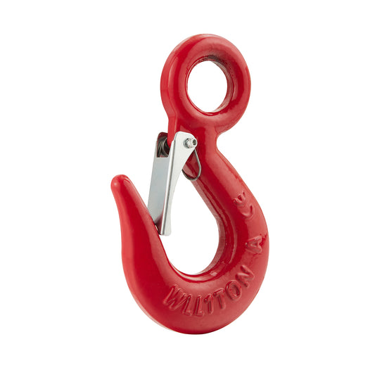 Eye Grab Hook with Latch, Heavy Duty Lifting Hook with Safety Latch and Eye Connection, Secure Chain Hook for Rigging, Load Securing, Towing, Lifting Equipment & Industrial Applications
