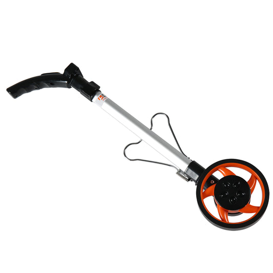 Digital Walking Measuring Wheel - Distance Measuring Wheel, Rolling Tape Measure, Backlit Display, 10000m/9999.9ft, ±0.5% Accuracy, Telescopic Handle for Land Survey (Batteries Not Included)