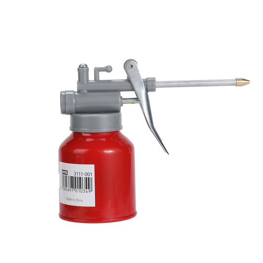 Oil Bottle - Red - Pump Oiler Can for Machinery Lubrication, Automotive Repair, Industrial, and Workshop Use