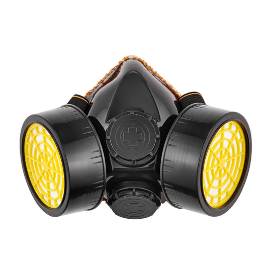 Double Filter Gas Mask - Reusable Half Face Respiratol for Construction, DIY Projects, and Workplace Safety