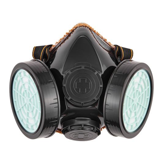 Double Filter Gas Mask - Small - Reusable Half-Face Respirator - for Chemical Protection, Workplace Safety, and Construction
