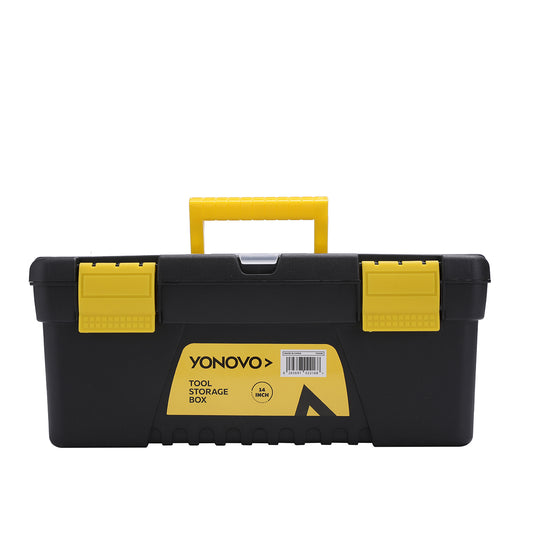 Plastic Toolbox - 14inch - for Home, Automotive, DIY, and Workshop Storage