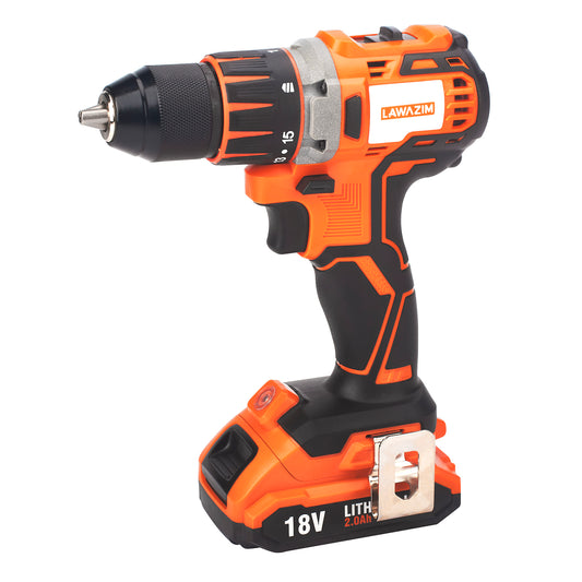 Brushless Cordless Drill - 13mm Power Drill for Wood Metal Home Repairs
