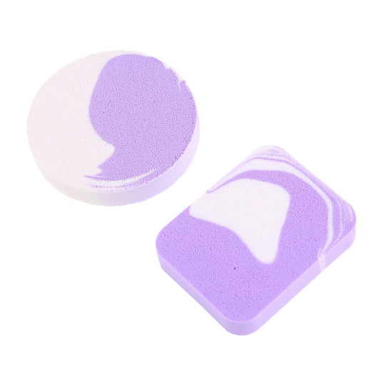 Make Up Sponge - 2 Piece - Round and Square Soft Blending Sponges for Foundation, Concealer, and Highlighter