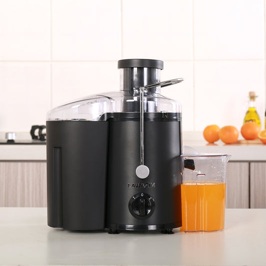 Fruit Juicer 500W - 65mm Wide Feed Tube with 2 Speeds, 1.6L Pulp Container and 0.5L Juice Jug - 220-240V 50/60Hz UK Plug