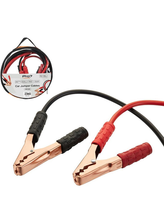 Car Jumper Cables - 600Amp - 3m / 9.84ft - 10 Gauge Heavy Duty Automotive Booster Cables for Jump Starting Dead or Weak Car Batteries, with Secure Clamps for Cars, SUVs & Trucks