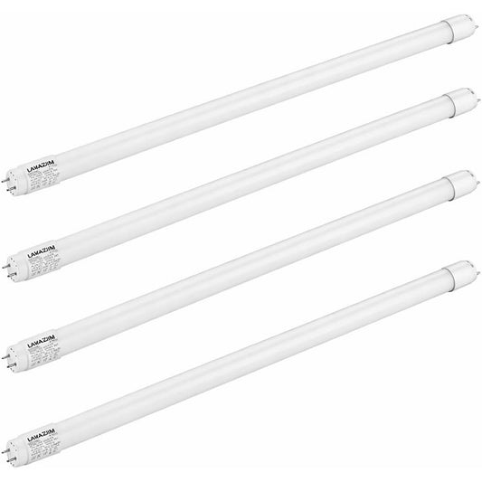 Fluorescent Tube Light Bulb 4 Pack - 120cm F30T10 G13 Base LED Replacement Bulb Lamp Tube, Daylight White 6500K, 2700 Lumens, Linear Indirect Light for Office, Warehouse, Garage & Workshop Use