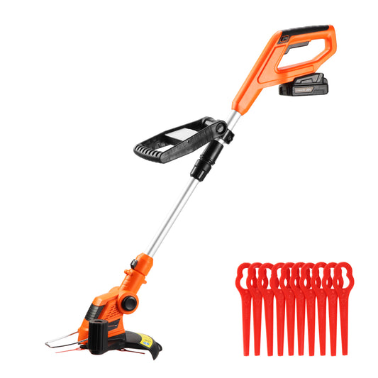 Lithium Cordless Grass Trimmer - 20V - Battery-Powered Lawn Trimmer with Precision Edge Trimming and Fast-Cutting Blade for Garden Maintenance Lawn Edging Grass Cutting and Patio Landscaping