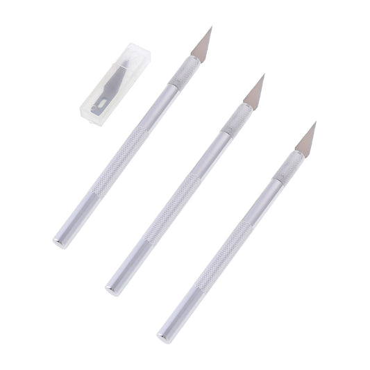 Precision Knife - 3 Piece -  Craft & Hobby Art Knife for Cutting, Carving, and Model Making