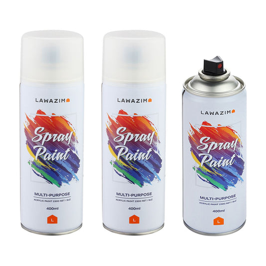 Pack Of 3 Spray Paint Set - 190 Lacquer - Multi-Purpose Spray Paint for Wood, Metal, Plastic, Ceramic, and DIY Use