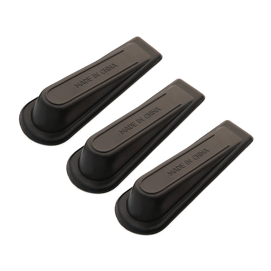 Rubber Door Stopper - 3 Piece - Non-Slip Wedge Design, Durable Floor Grip, Protects Walls & Doors, Easy to Use - for Home, Office, and Classroom