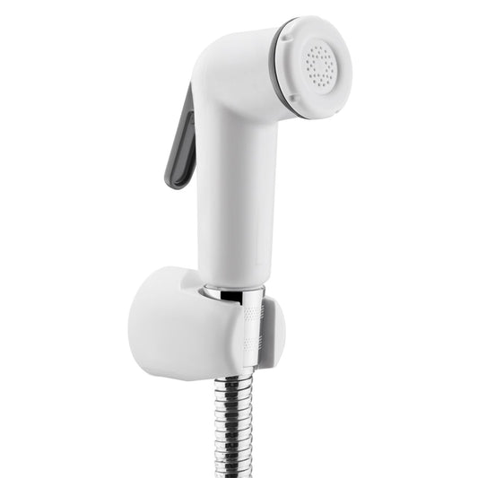 ABS Bidet Sprayer Kit with 1.2m Hose - White, Handheld Toilet Sprayer Measuring 11x5.5x3.5cm with Adjustable Water Pressure, Wall-Mounted Holder, Easy Installation for Personal Hygiene and Bathroom Cleaning