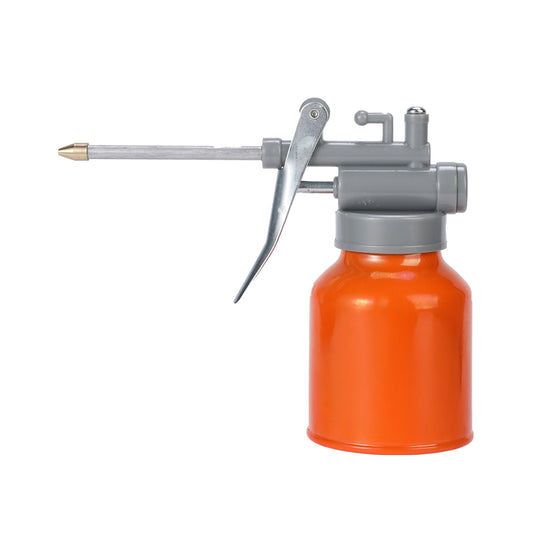 Oil Bottle - Orange - Pump Oiler Can for Machinery Lubrication, Automotive Repair, Industrial, and Workshop Use