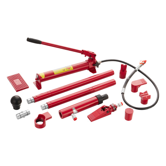 Porta Power Jack - 10Ton-13 Piece Portable Hydraulic Jack Ram Auto Body Frame Repair Kit with Hydraulic Pump, Spreader, Extension Tubes, Flexible Hose, Carry Case for Car Repair, Truck