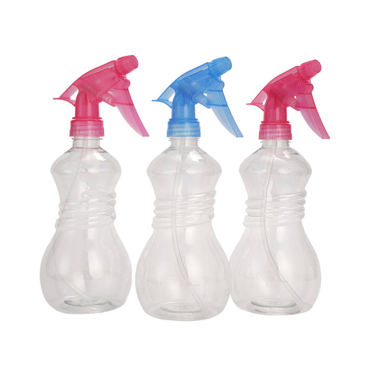 Empty Plastic Spray Bottle Kit - 3 Piece 500ml Adjustable Nozzle Bottles for Cleaning, Gardening, and Hair Care