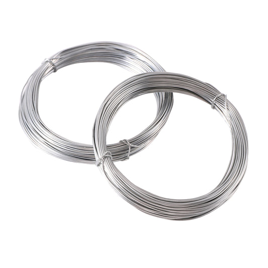 2 Piece Wire Set - 15m Durable Flexible Steel Wire for Crafting, Fencing, and Gardening