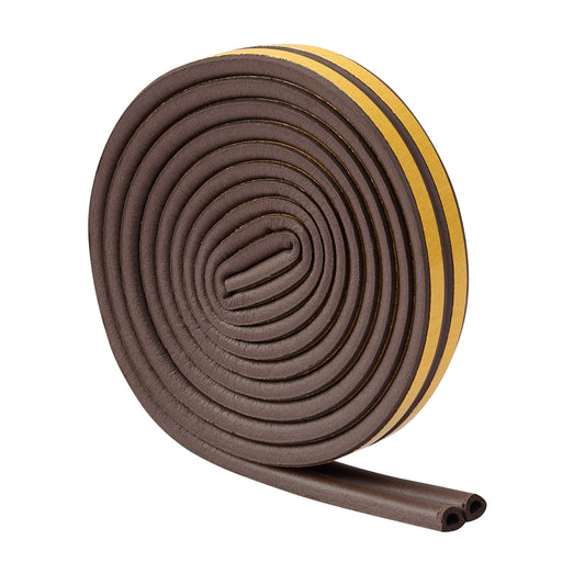 Snail Sealing Strip - 2.5m D-Type Foam Weather Stripping - Self-Adhesive Draft Blocker for Doors, Windows, Cabinets, and Home DIY