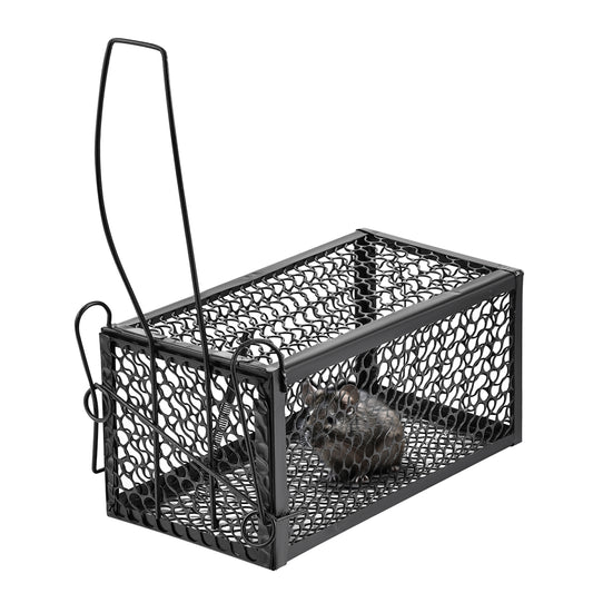 Mouse and Rat Cage Trap - Black - Humane Rodent Control for Safe Indoor and Outdoor Pest Management