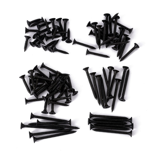 Hardware Drywall Screws Kit - 89 Piece Black Assortment Set for Drywall, Sheetrock, and Carpentry