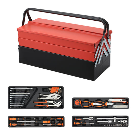Tools Box 85 Piece - Comprehensive Tool Set for Automotive, DIY, and Household Repairs