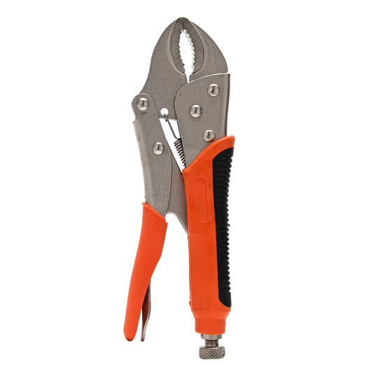 Vise Plier 10inch with Orange and Black Handle - Heavy-Duty Locking Pliers for Metalworking, Automotive Repair, and Tightening