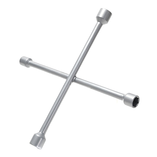 Cross Wrench - 17-19-21-23mm - Four-Way Lug Wrench for Automotive Maintenance, Tire Changing, and Car Repairs