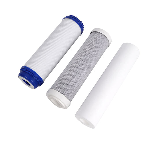 Water Filter - 3 Piece 100g - 3 Stage Filtration Replacement Pack for Home Water Purification Systems