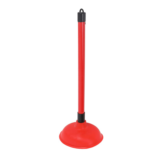PVC Toilet Plunger - Red Plumbing Tool for Toilets, Sinks, and Household Drains
