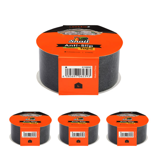 Snail Anti-Slip Tape Set of 4 - 5cmx5m Safety Tread for Stairs, Ramps, Bathrooms, and Walkways