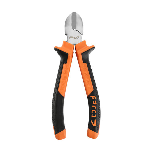 Cutter Plier - 6inch, Black and Orange - Diagonal Side Cutting Pliers with Rubber Handle, Sharp Edges & Ergonomic Grip for Electrical Work, Automotive Repair, & Household Maintenance