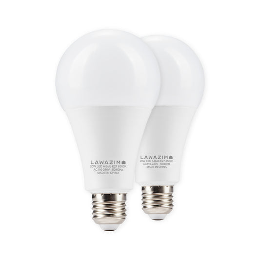 20W LED Bulb A80 E27 - 2 Pack - Energy Saving 105W Equivalent Non-Dimmable Lightbulbs for Home, Kitchen, and Bedroom Lighting