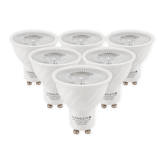 5W LED Spot GU10 - 6 Pack - Energy Saving 55W Equivalent Non-Dimmable Lightbulbs for Ceiling Lights and Recessed Fixtures