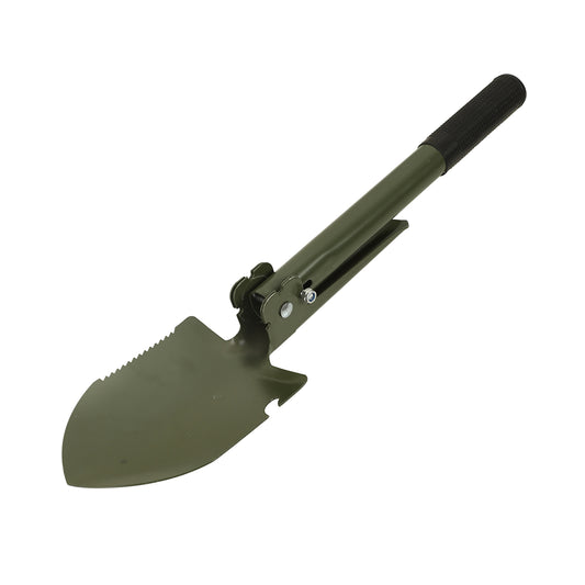 Folding Shovel with Pickaxe - Military Survival Entrenching Tool and Multifunction Spade with Serrated Edge, Portable Outdoor and Car Emergency Shovel - Ideal for Camping, Hiking and Field Use