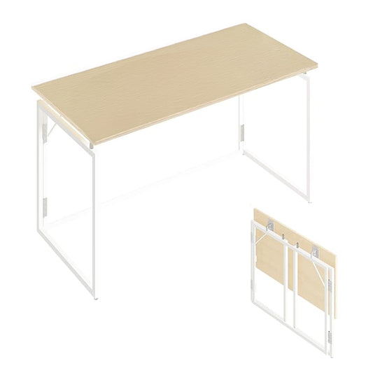 Folding Table - 80x45x73cm - Foldable Home Office Desk for Craft, Study, and Work