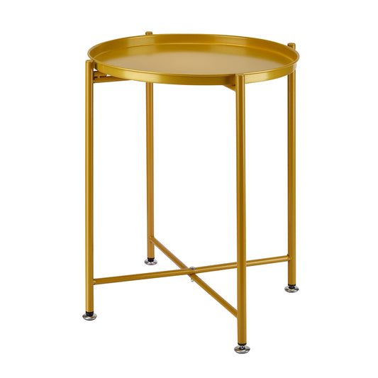 Table - 44x44x50cm - Round Side Table for Entryways, Hallways, Offices, Living Rooms, and Balcony Use