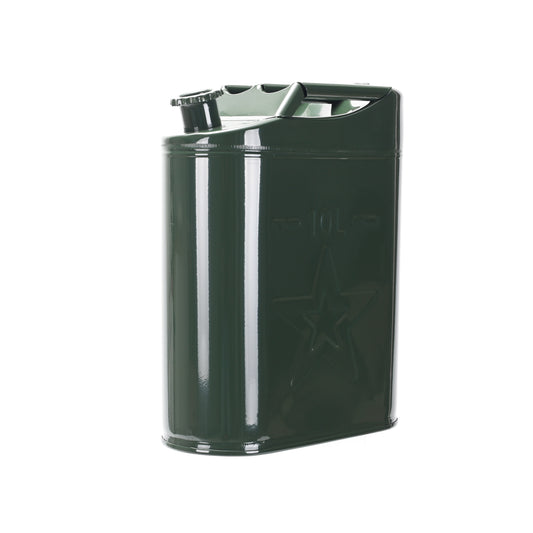 Jerry Can  - Heavy-Duty Empty Fuel Container with Secure Locking Cap and Triple Handle - Ideal for Gasoline, Diesel, Water, Vehicles, Outdoor, Workshop, Liquid Storage, and Emergency Use