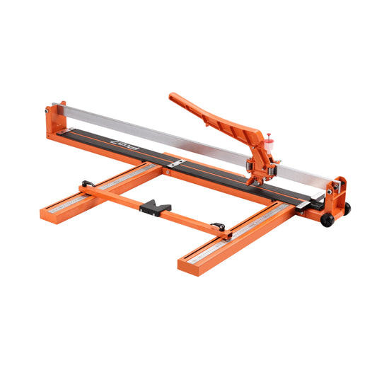 Manual Tile Cutter - Single Rail 23.62in/600mm with Laser Guide, Metal Metric Ruler, 0-45° Angle Adjustment & Support Bracket for Ceramic and Porcelain Floor & Wall Tile Installation