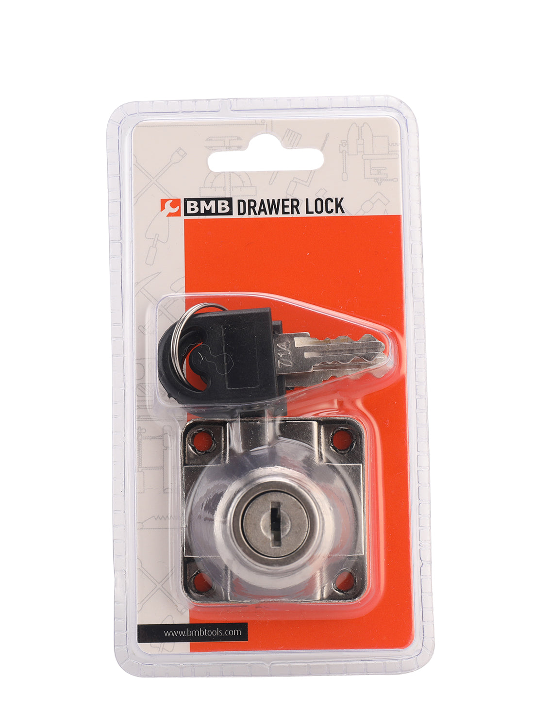 Drawer Lock With 2-Piece Keys