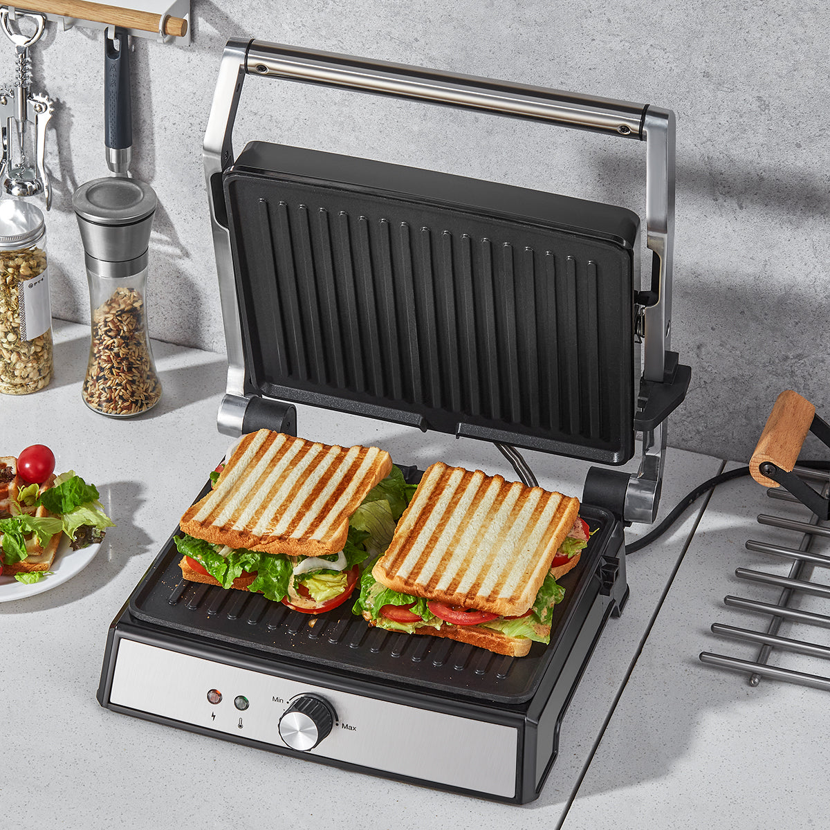 4-Slice Sandwich Maker Press Grill 2000W