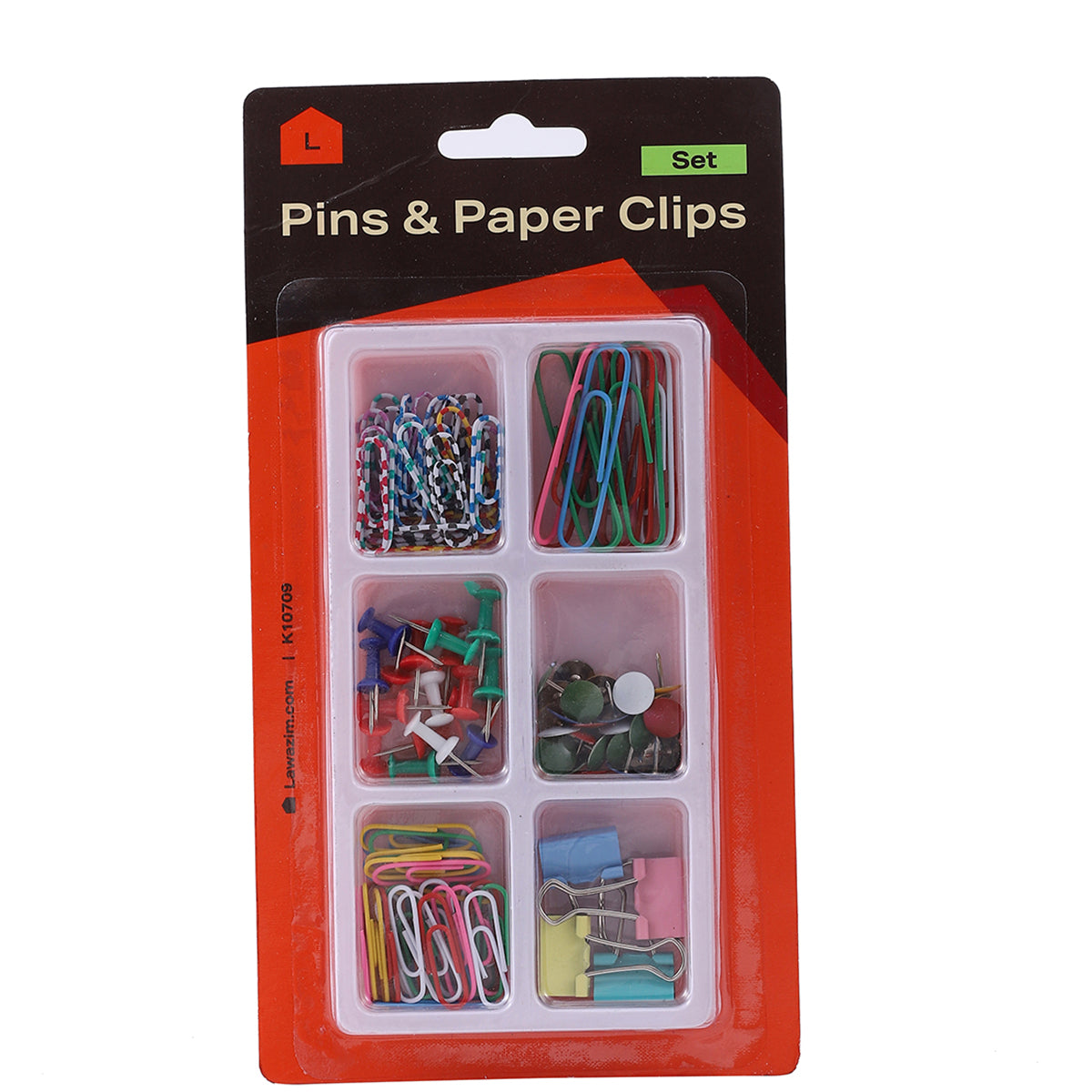 Office Pins And Paper Clips Set