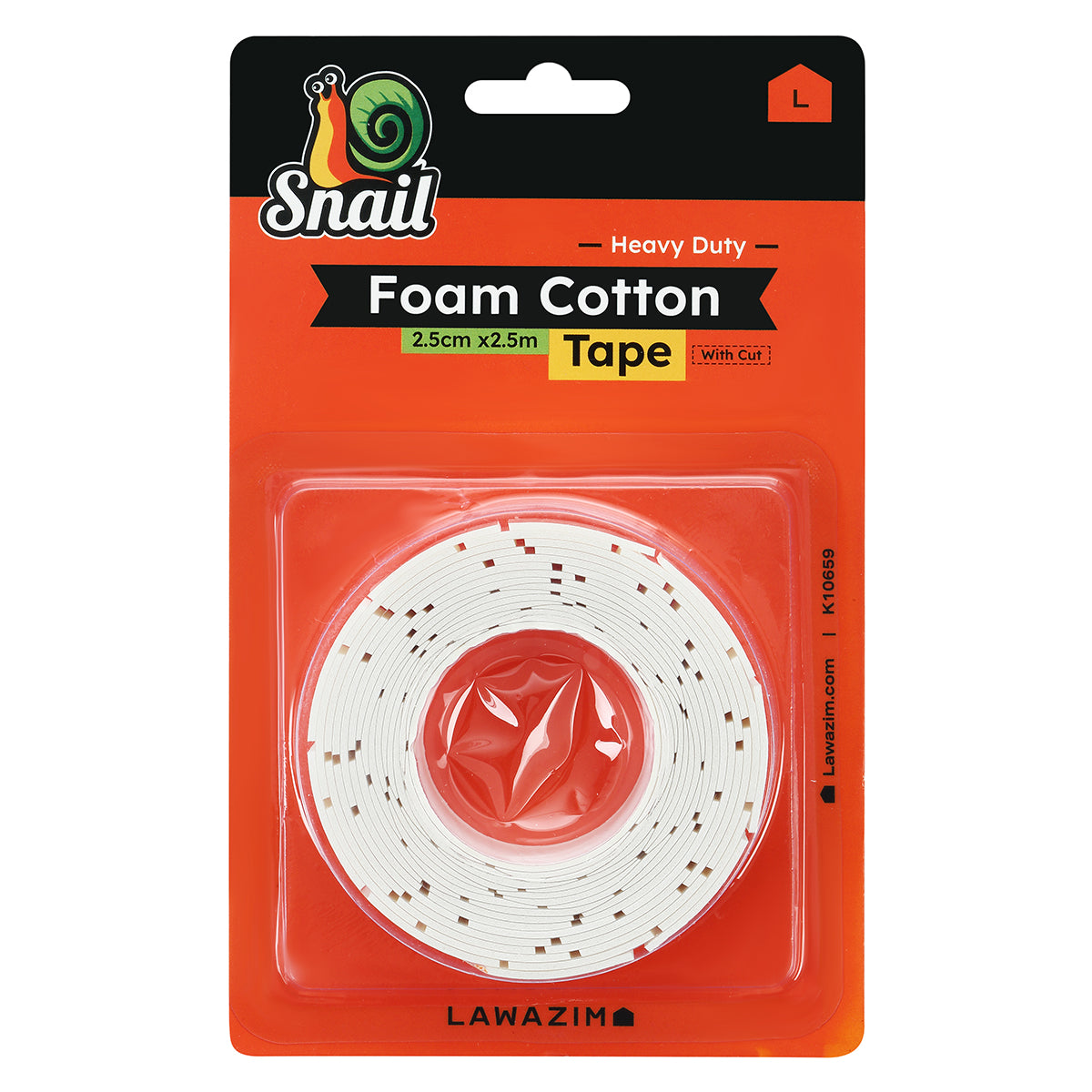 Strong Foam Cotton Double Face Adhesive With Cut - 2.5Cm X2.5M