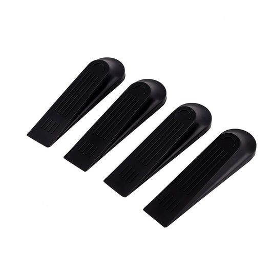 Plastic Door Stopper - 4 Piece - Non-Slip Door Holder with Wedge Design, Fits Standard and Wide Gaps - for Home, Office, and Classroom Use