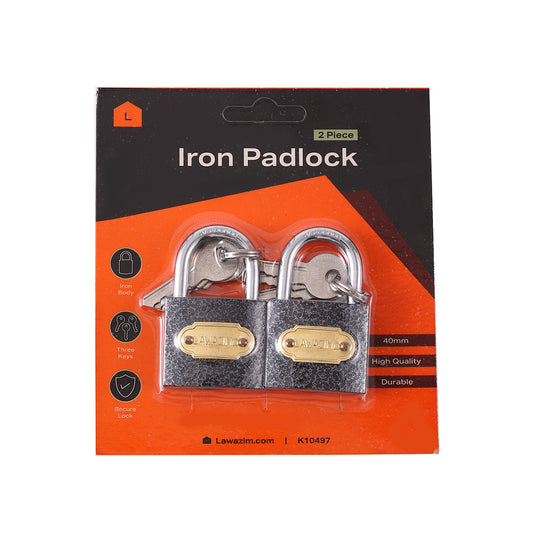 2-Piece Iron Padlock - 40Mm