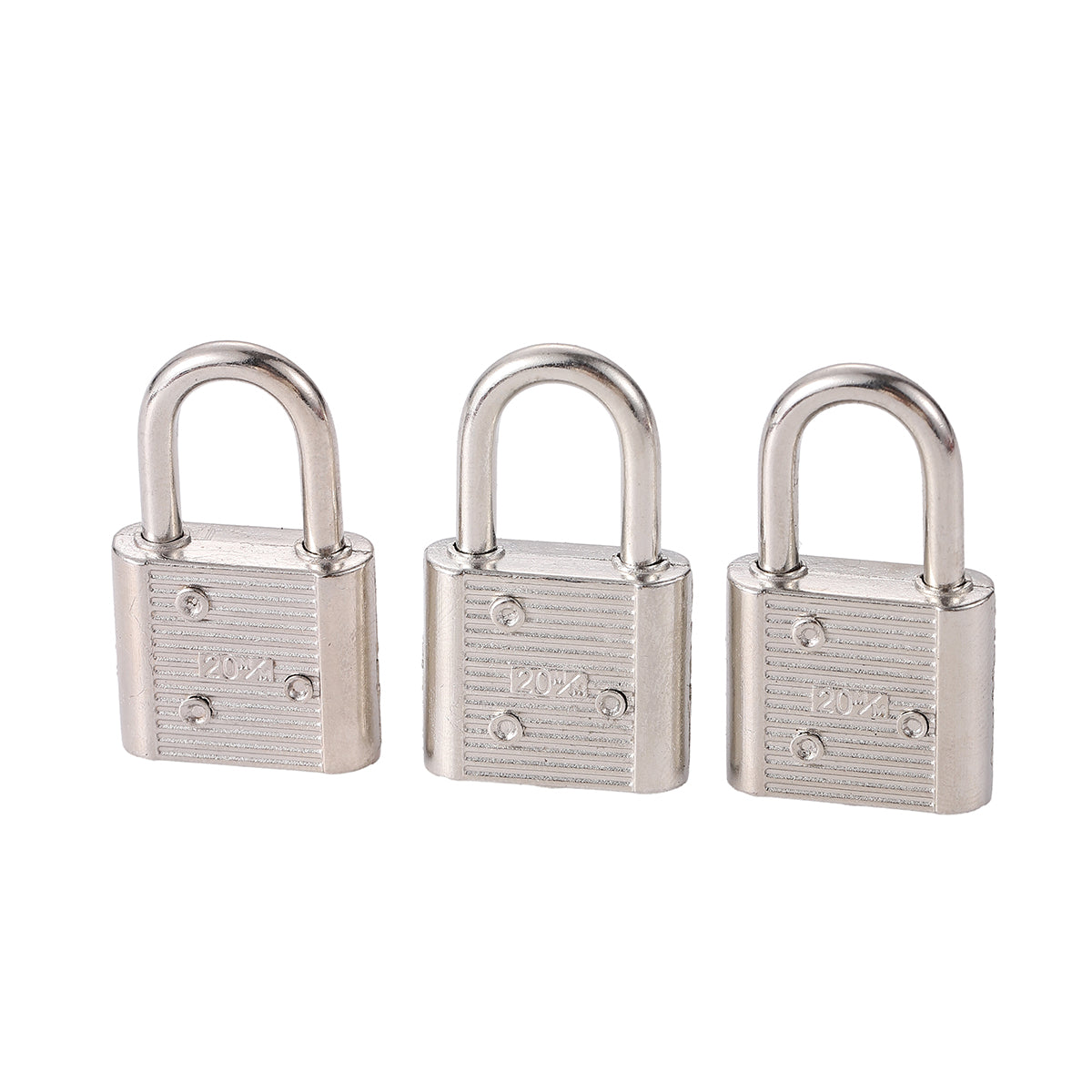 3-Piece Brass Padlock With Long Ring - 20Mm
