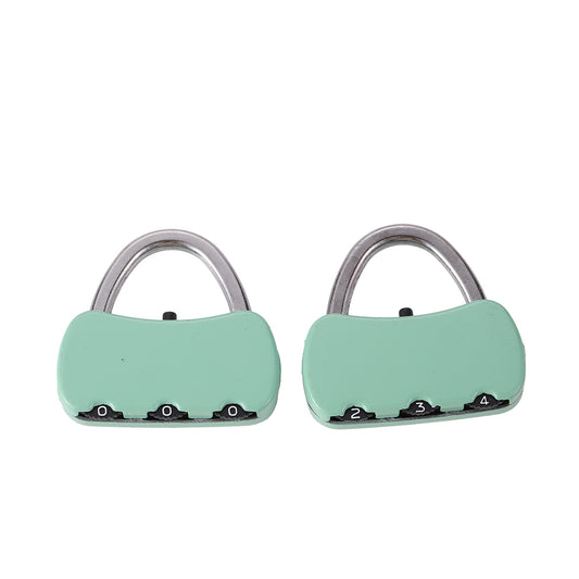 Travel Lock - 2 Piece Light Green - 3 Digit Combination Padlock for Luggage, Suitcases, Backpacks, Lockers, Gym Bags, and Travel Security