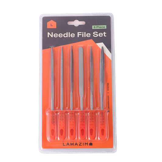 6-Piece Needle File Set - Plastic Handle